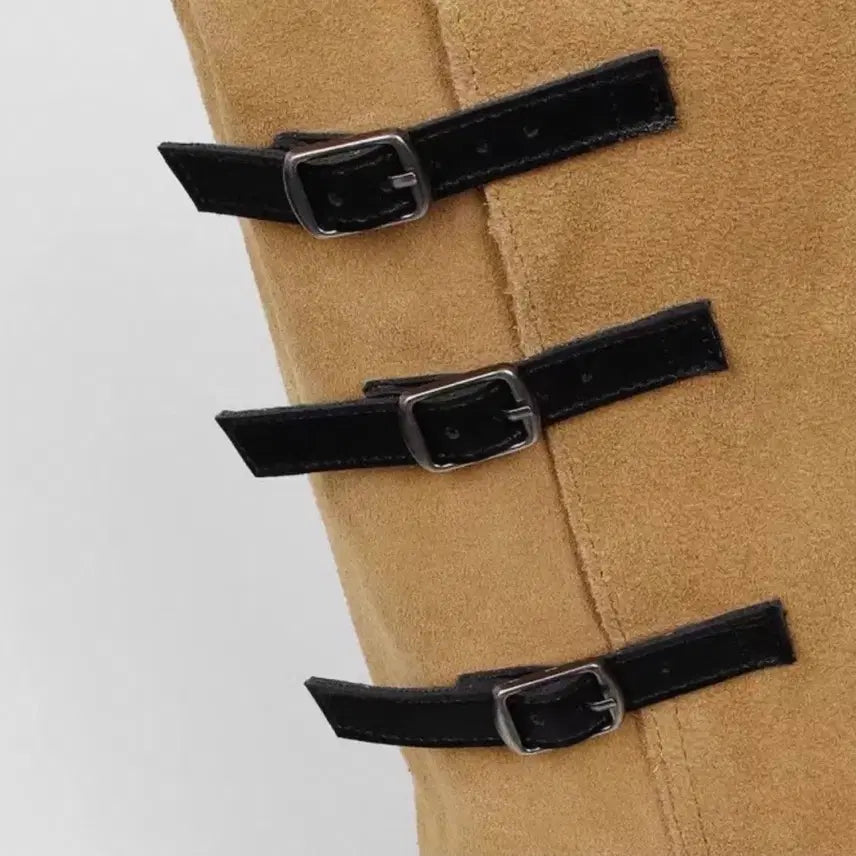 [BUNJANG] Real Leather Suede Long Boots / 주문폭탄 리얼가죽 스웨이드롱부츠