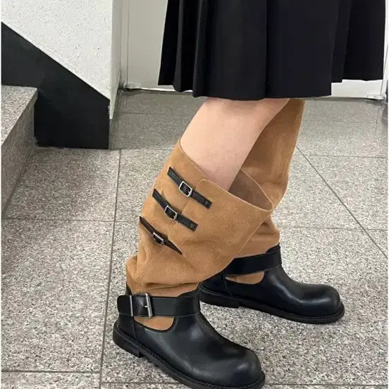 [BUNJANG] Real Leather Suede Long Boots / 주문폭탄 리얼가죽 스웨이드롱부츠