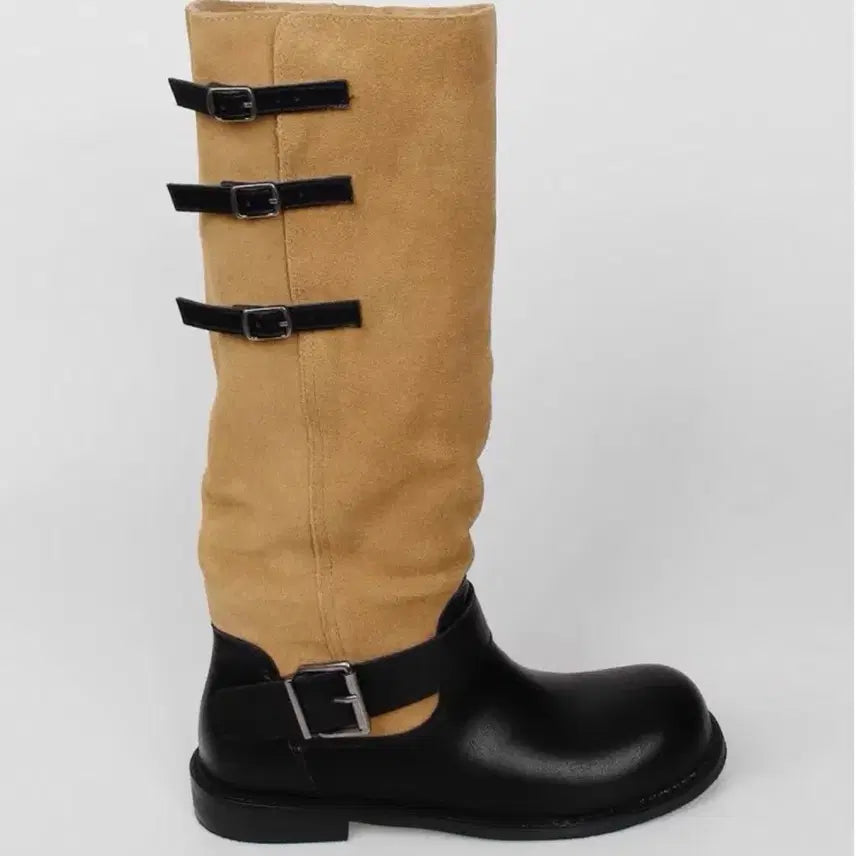[BUNJANG] Real Leather Suede Long Boots / 주문폭탄 리얼가죽 스웨이드롱부츠