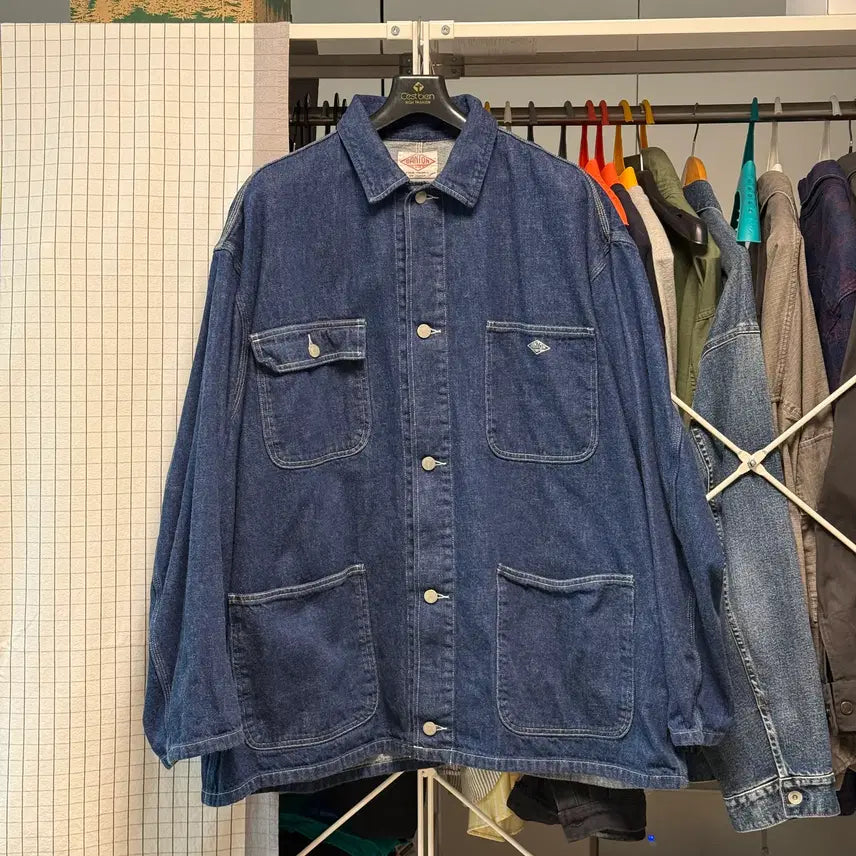 [BUNJANG] Danton Oversized Coverall Denim 60 / 단톤 오버사이즈 커버올 데님 60 사이즈
