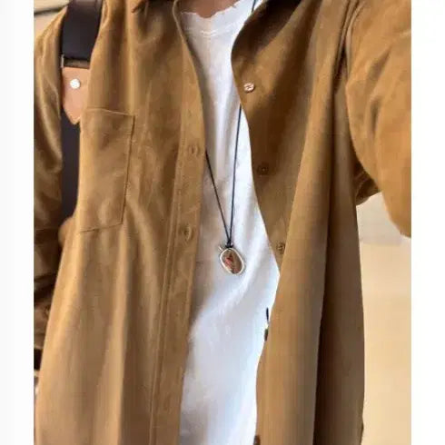 [BUNJANG] Unisex Suede Shirt / (새상품)스웨이드셔츠