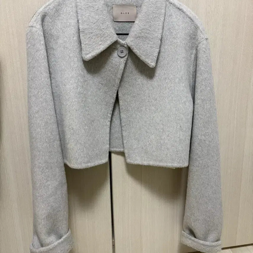 [BUNJANG] Gray Crop Short Jacket / 그레이 크롭 숏 자켓/코트