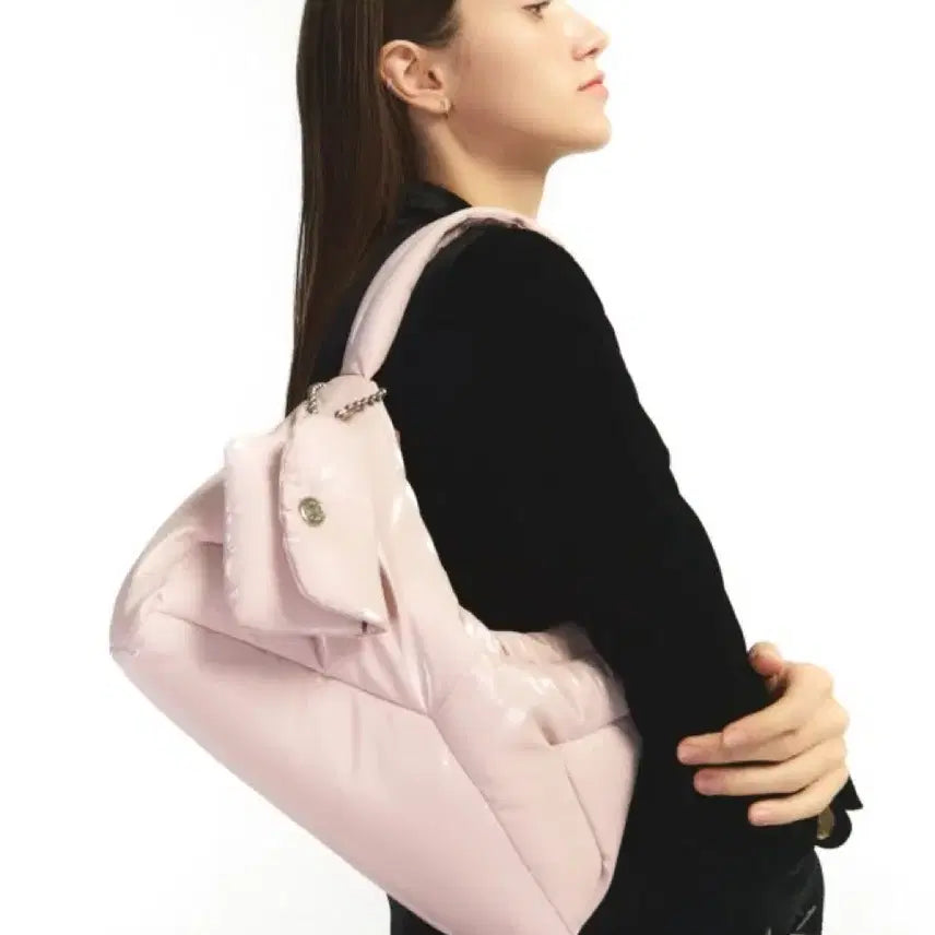 [BUNJANG] Vunque Baby Pink Padded Bag / 분크 패딩 백 베이비핑크