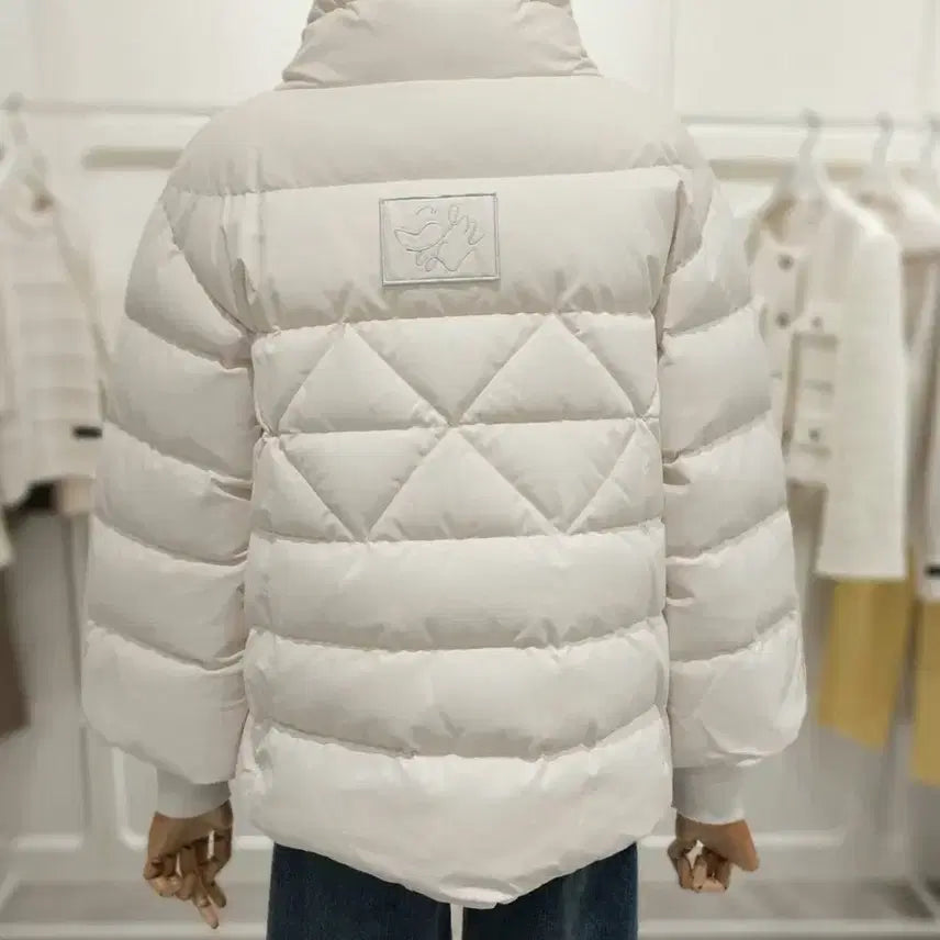 [BUNJANG] It MICHAA A-Line Goose Down Padded Jacket / 잇미샤 레더 구스다운 패딩 A라인패딩