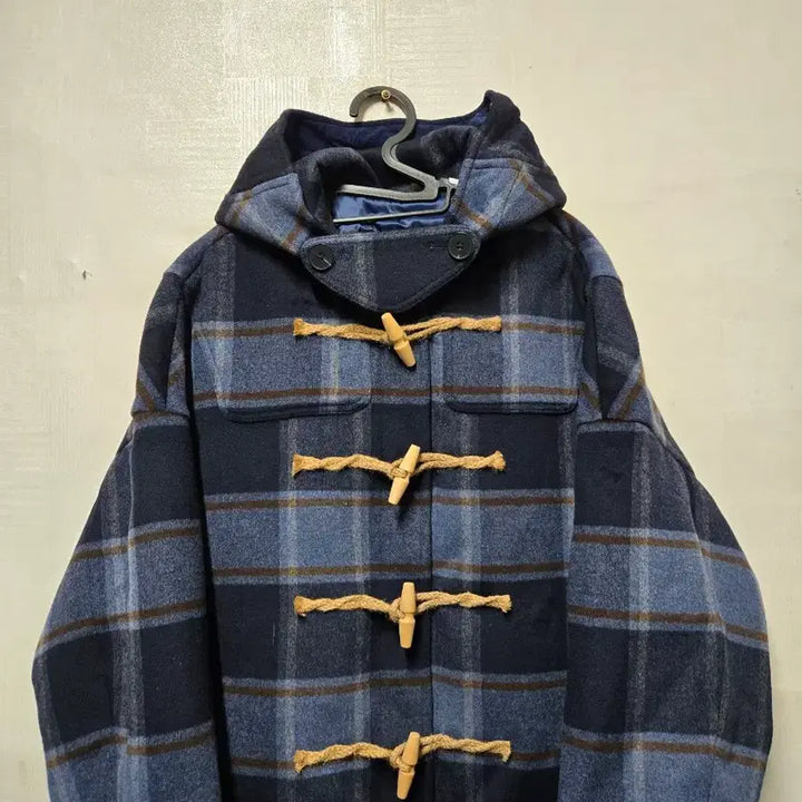 [BUNJANG] Main Booth Oversized Check Duffle Coat / 메인부스 오버사이즈 체크 더플코트 2사이즈