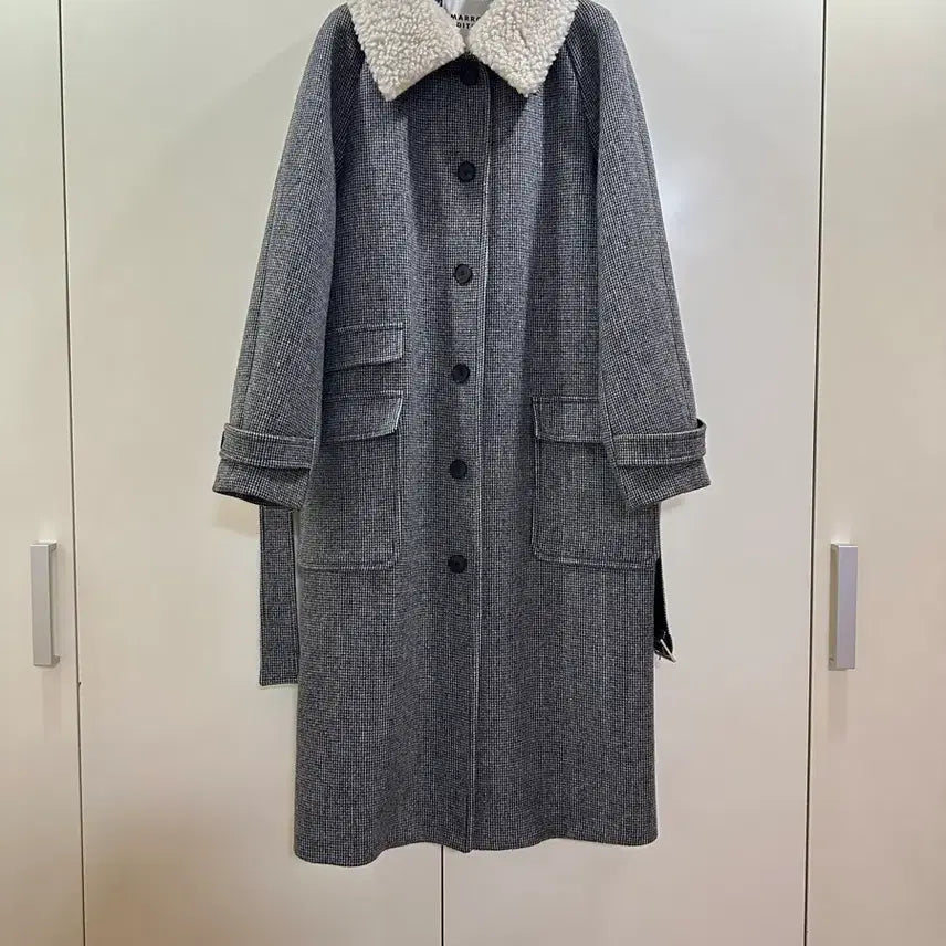 [BUNJANG] Maron Edition Detachable Collar Check Coat / 마론에디션 코트