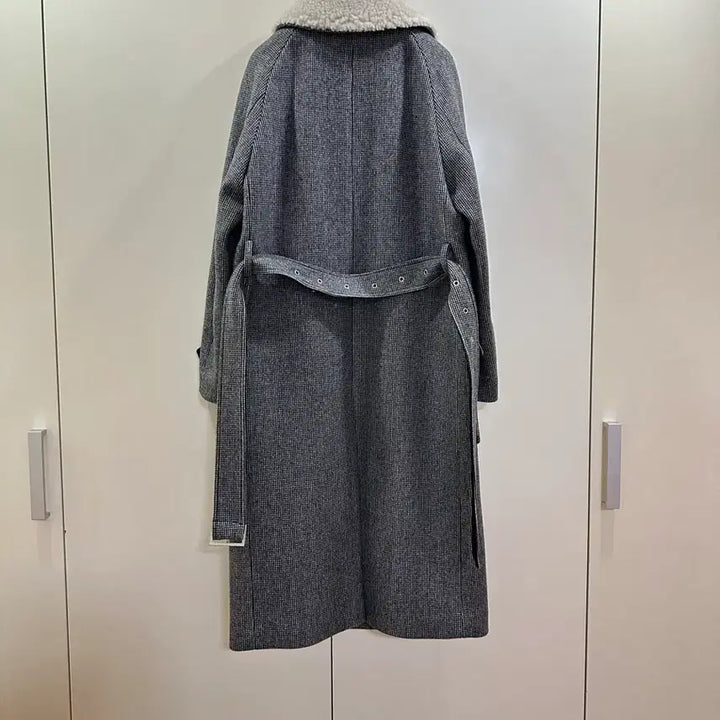 [BUNJANG] Maron Edition Detachable Collar Check Coat / 마론에디션 코트