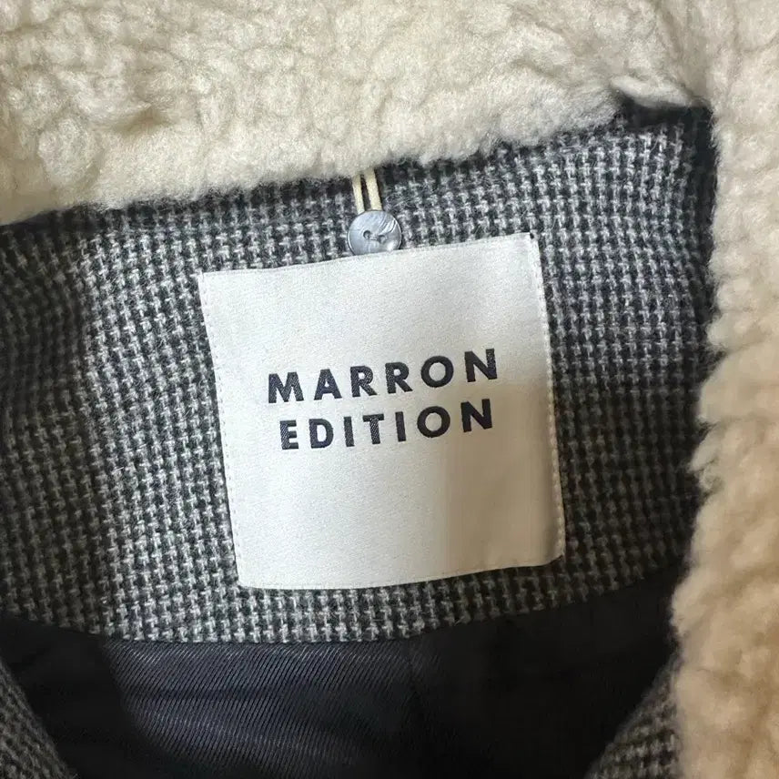 [BUNJANG] Maron Edition Detachable Collar Check Coat / 마론에디션 코트