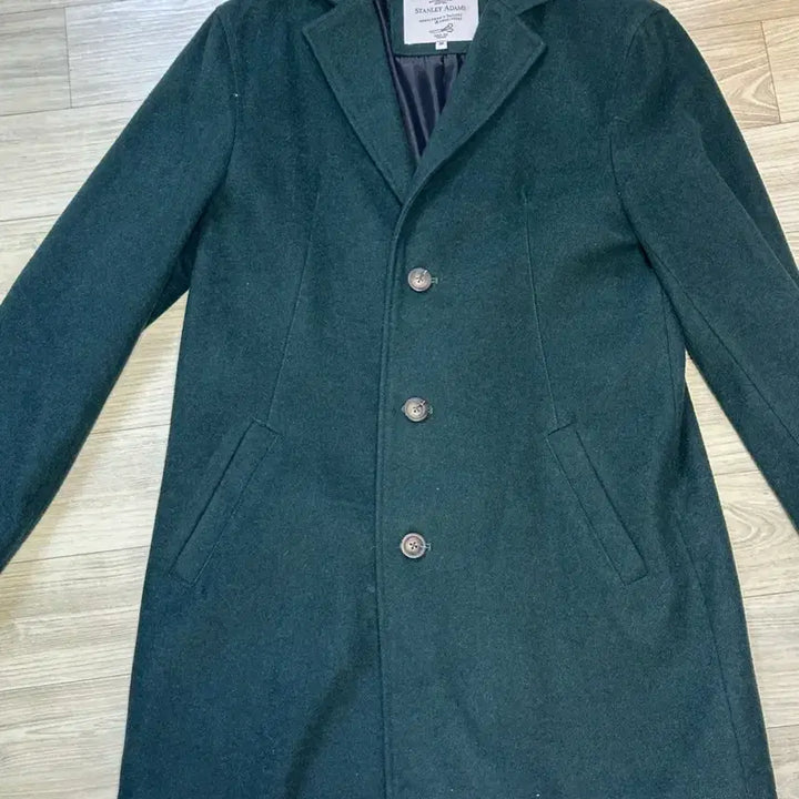[BUNJANG] Stanley Adams Green Wool Coat - Men's / 스탠리 아담스 그린 울 코트 m 100-105