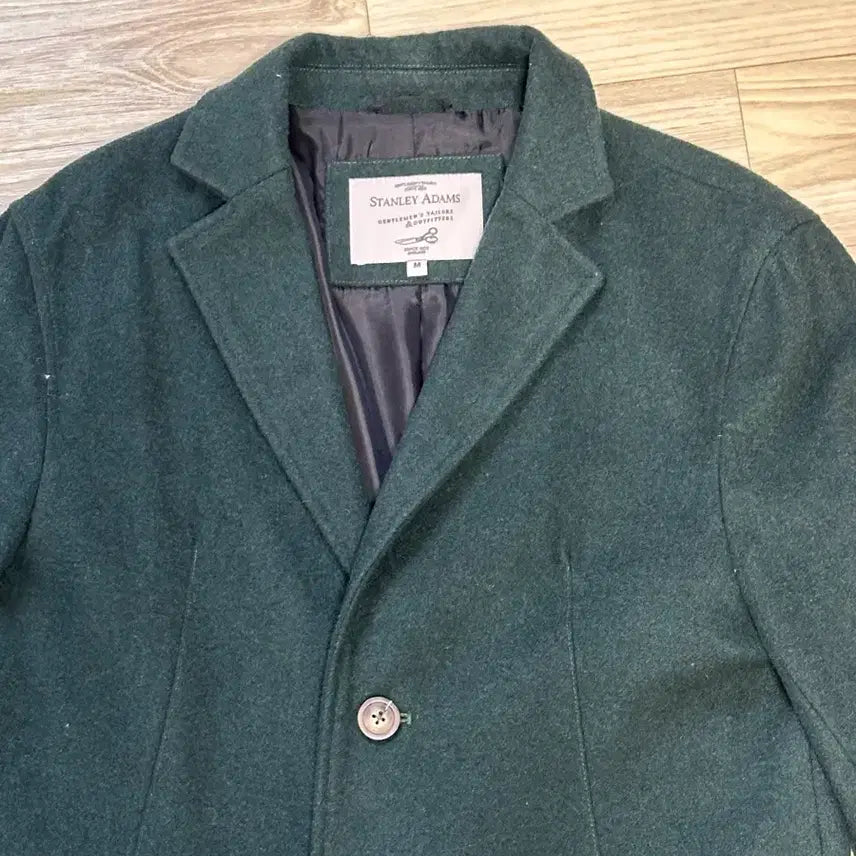 [BUNJANG] Stanley Adams Green Wool Coat - Men's / 스탠리 아담스 그린 울 코트 m 100-105