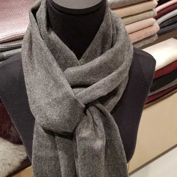 [BUNJANG] Cashmere 100% Charcoal Muffler / 메트로시티 캐시미어 100% 머플러 (차콜 색상)