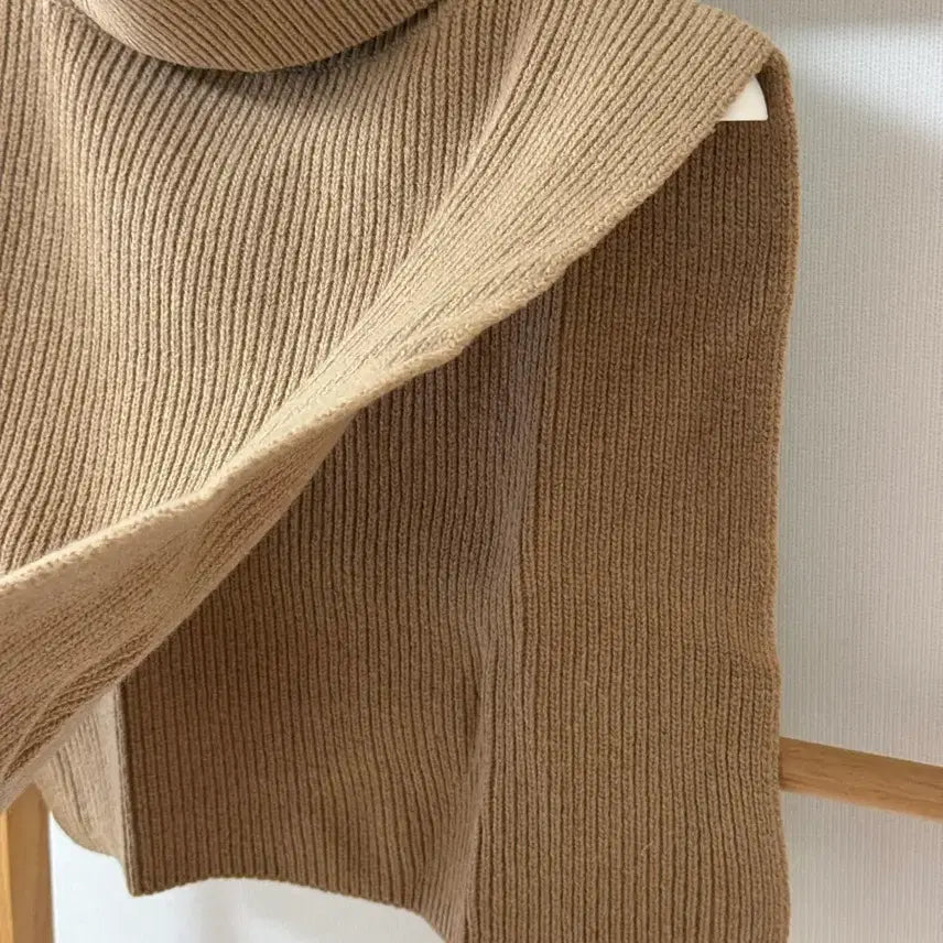 [BUNJANG] Turtle Neck Cropped Poncho Vest / (새상품) 터틀넥 크롭 판초베스트