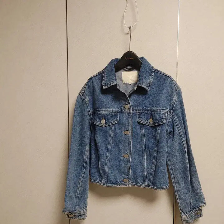 [BUNJANG] Maje Corset Crop Denim Jacket / 마쥬 코르셋 크롭 데님쟈켓#55~55반