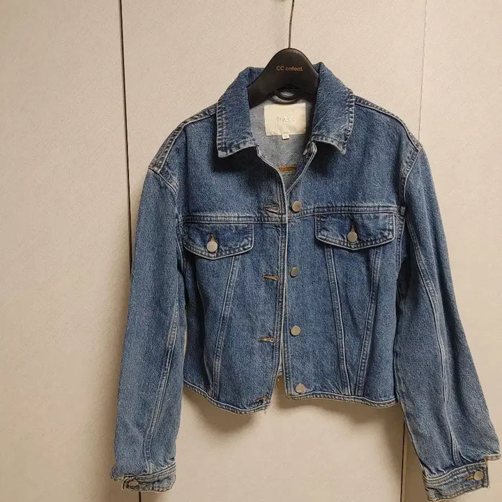 [BUNJANG] Maje Corset Crop Denim Jacket / 마쥬 코르셋 크롭 데님쟈켓#55~55반