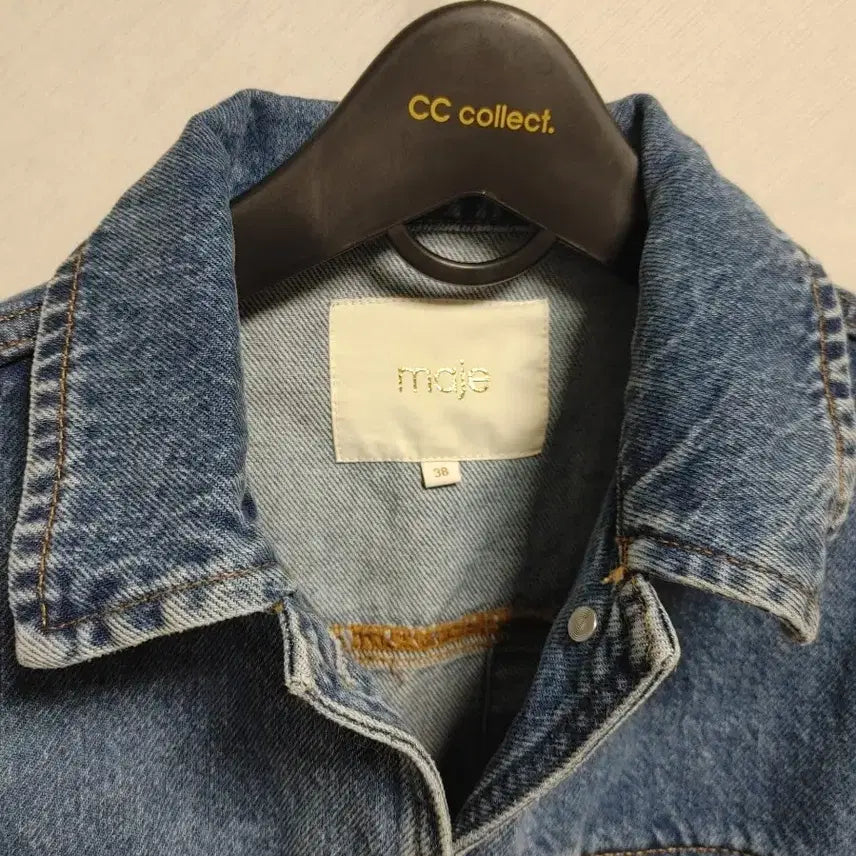 [BUNJANG] Maje Corset Crop Denim Jacket / 마쥬 코르셋 크롭 데님쟈켓#55~55반