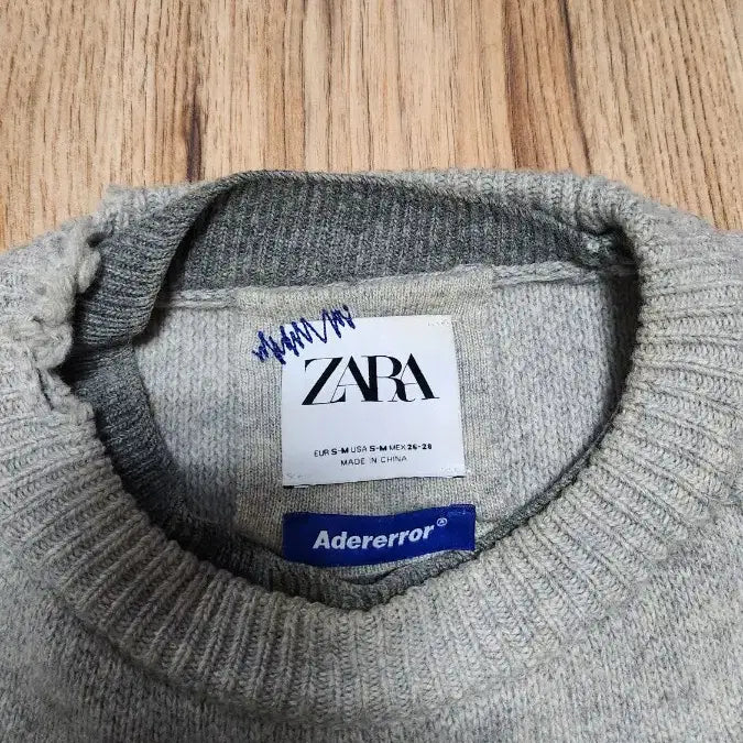 BUNJANG] ZARA x Ader Error Oversized Sweater Gray Knit Top / [S-M