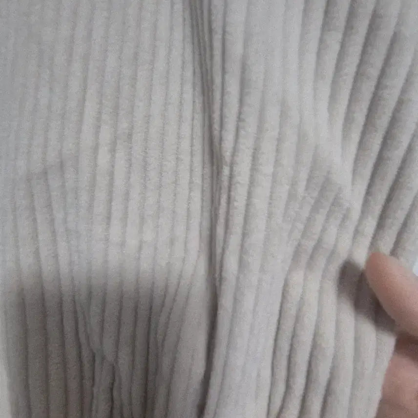 [BUNJANG] None Corduroy Half-Zip Long Dress Beige / 두꺼운 코듀로이 반집업 롱 원피스 베이지 새상품