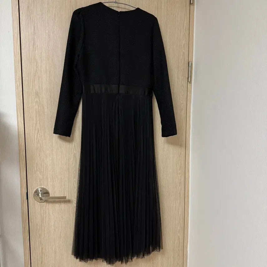 [BUNJANG] Black Tweed Pleats Dress [M] / 블랙 트위드 플리츠 원피스 [M]