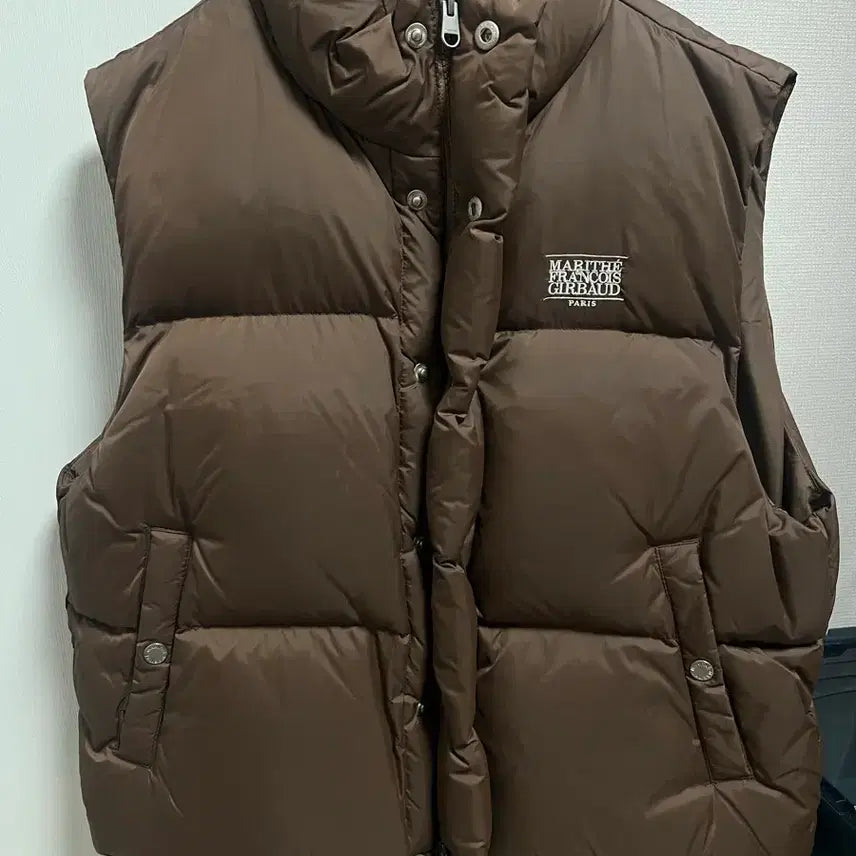 [BUNJANG] Marithe Francois Girbaud Brown Padded Vest / 마리떼 프랑소와 저버 패딩 조끼 브라운 갈색 s