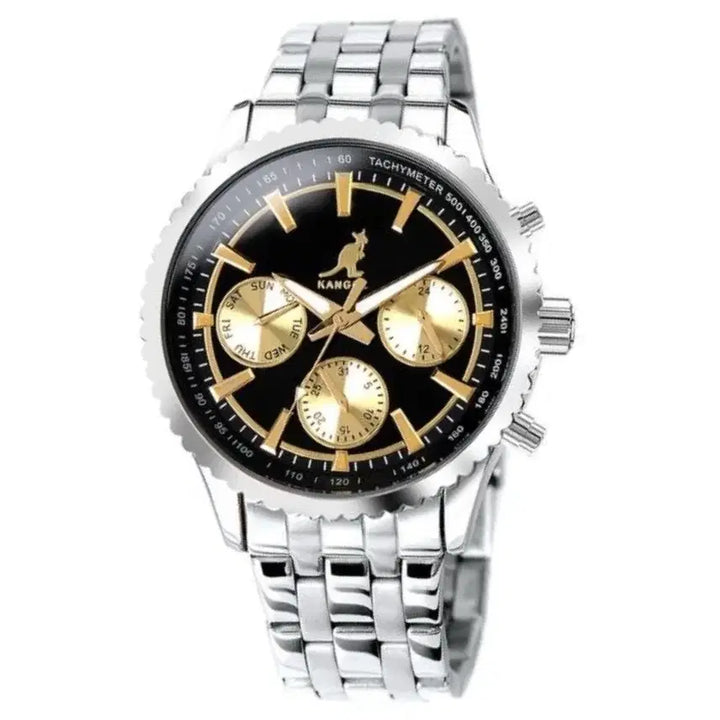 [BUNJANG] KANGOL Gold & Silver Wristwatch / 캉골 풀메탈 [KANGOL] 골드 & 실버 손목시계