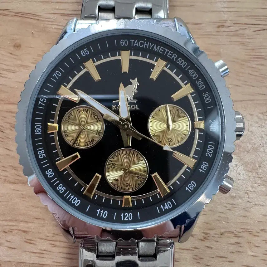 [BUNJANG] KANGOL Gold & Silver Wristwatch / 캉골 풀메탈 [KANGOL] 골드 & 실버 손목시계