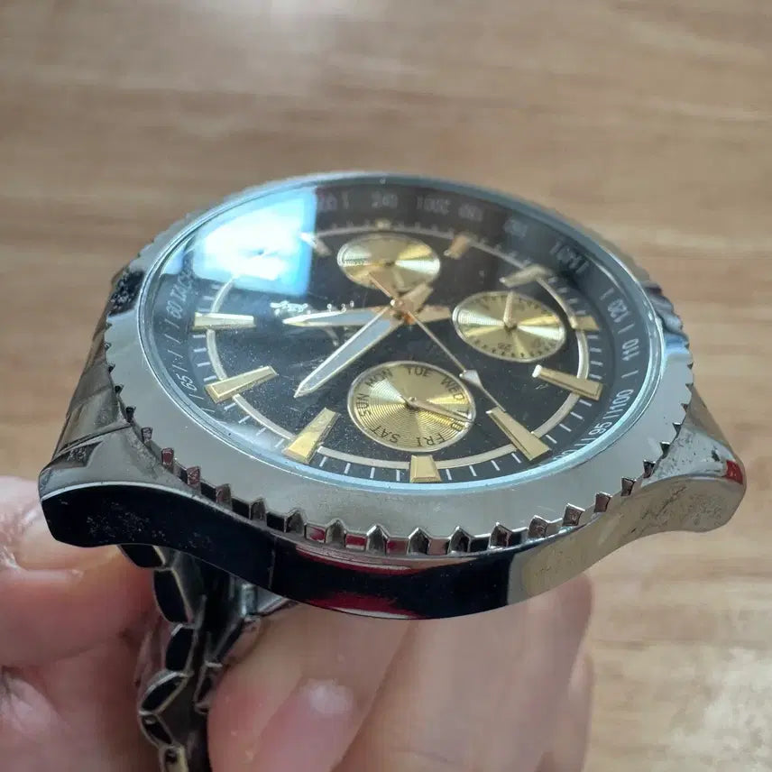 [BUNJANG] KANGOL Gold & Silver Wristwatch / 캉골 풀메탈 [KANGOL] 골드 & 실버 손목시계