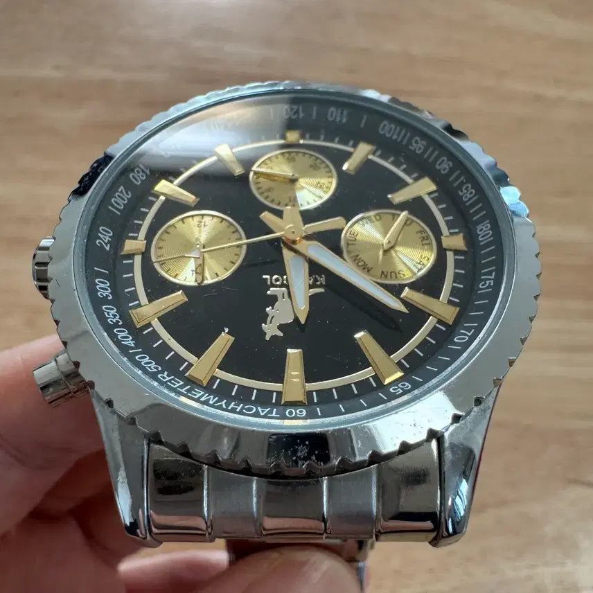 [BUNJANG] KANGOL Gold & Silver Wristwatch / 캉골 풀메탈 [KANGOL] 골드 & 실버 손목시계