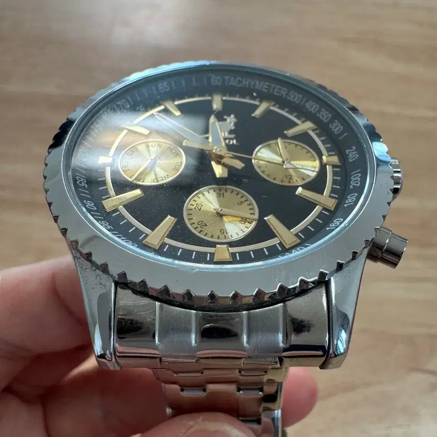 [BUNJANG] KANGOL Gold & Silver Wristwatch / 캉골 풀메탈 [KANGOL] 골드 & 실버 손목시계