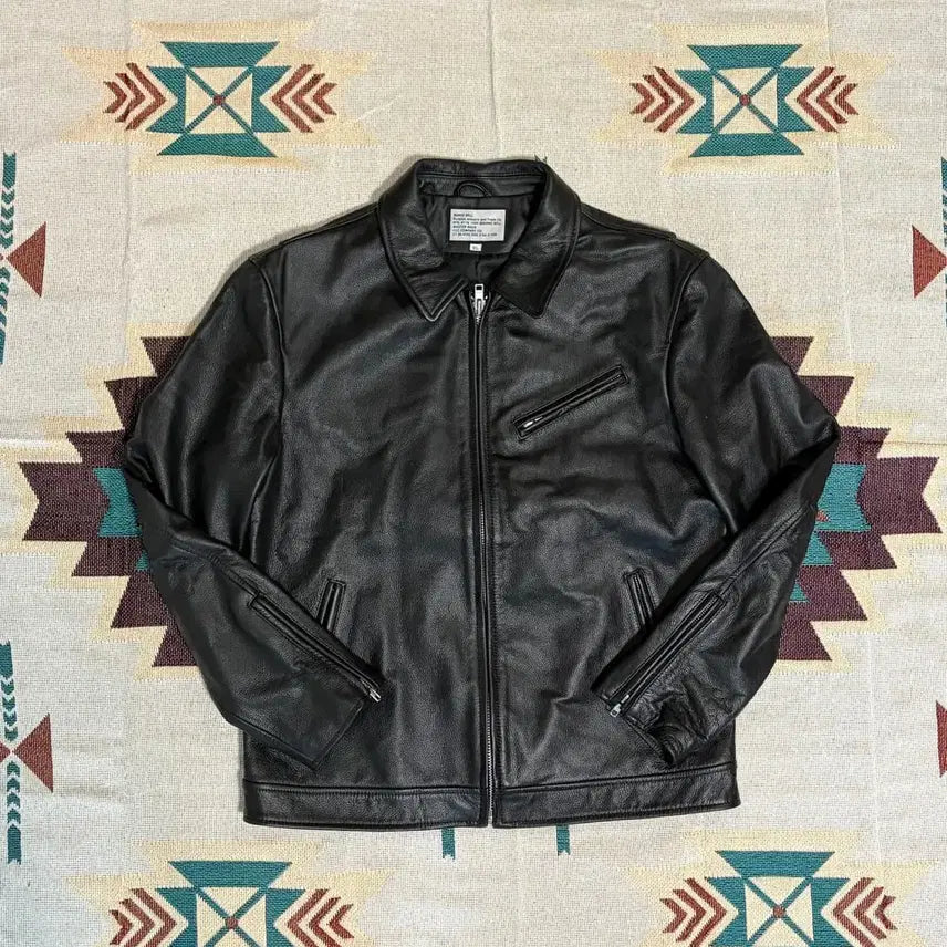 [BUNJANG] Aging CCC Cow Leather Rider Jacket XL / Cow leather rider jacket / 소가죽 라이더 자켓