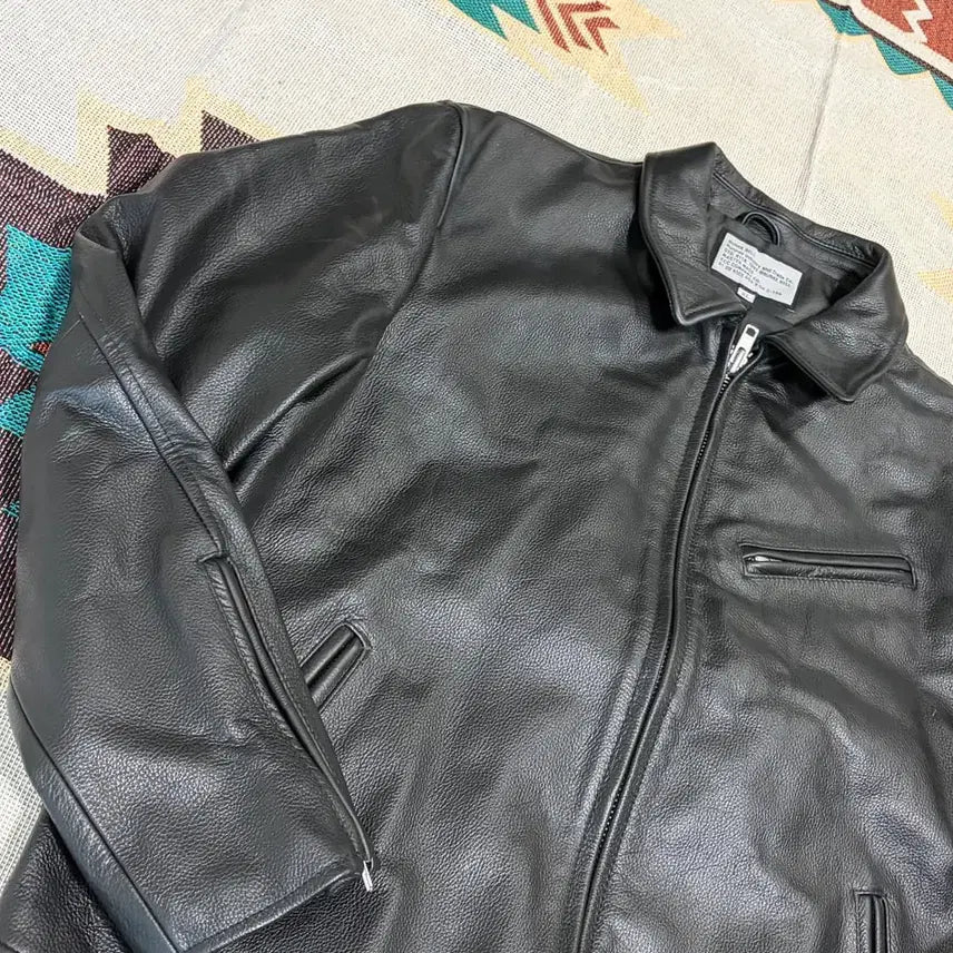 [BUNJANG] Aging CCC Cow Leather Rider Jacket XL / Cow leather rider jacket / 소가죽 라이더 자켓