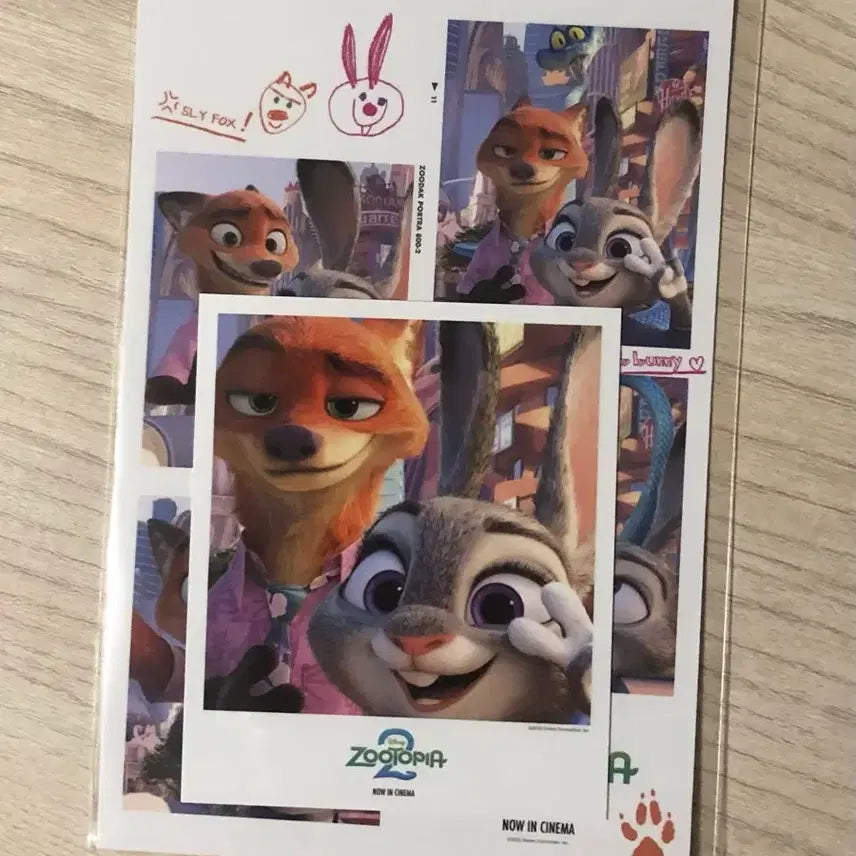 [BUNJANG] Zootopia 2 CGV 3rd Week Event Set Polaroid / 주토피아2 네컷포토 폴라로이드 CGV 3주차 특전 세트 닉주디 게리
