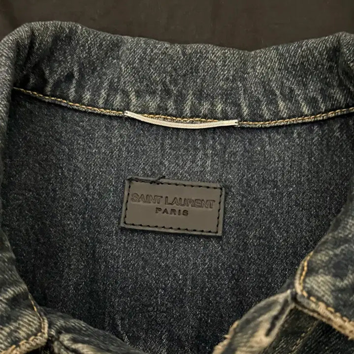 [BUNJANG] Saint Laurent 16ss Permanent Dark Wash Denim Jacket / 생로랑 16ss 퍼머넌트 녹워싱 데님자켓