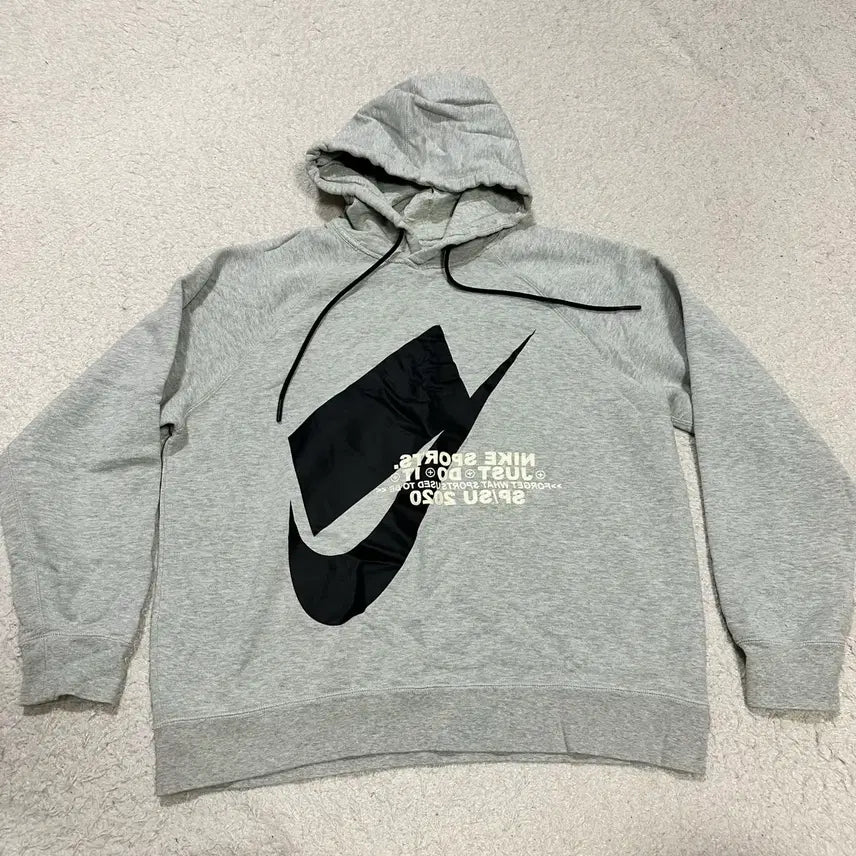 [SOLD OUT] 나이키 스우시 회색 후드티 L 100