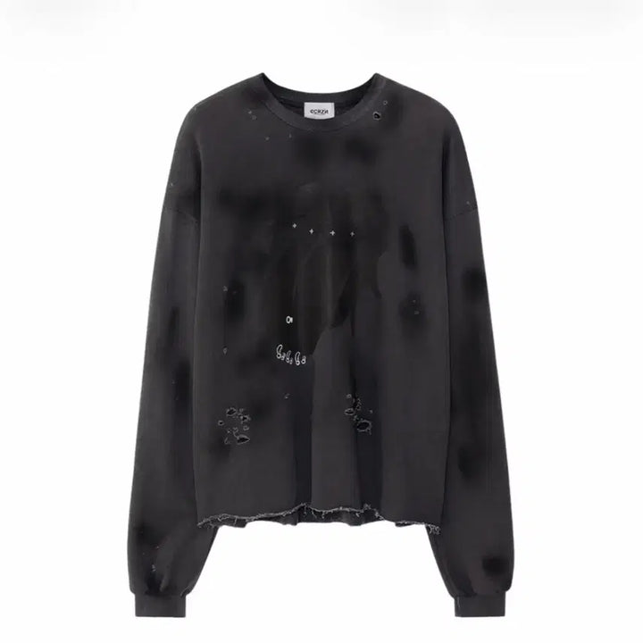 [BUNJANG] Ecrz Piellcing Rock Sweatshirt Black / 에크라손 피엘싱 락 스웻셔츠 블랙