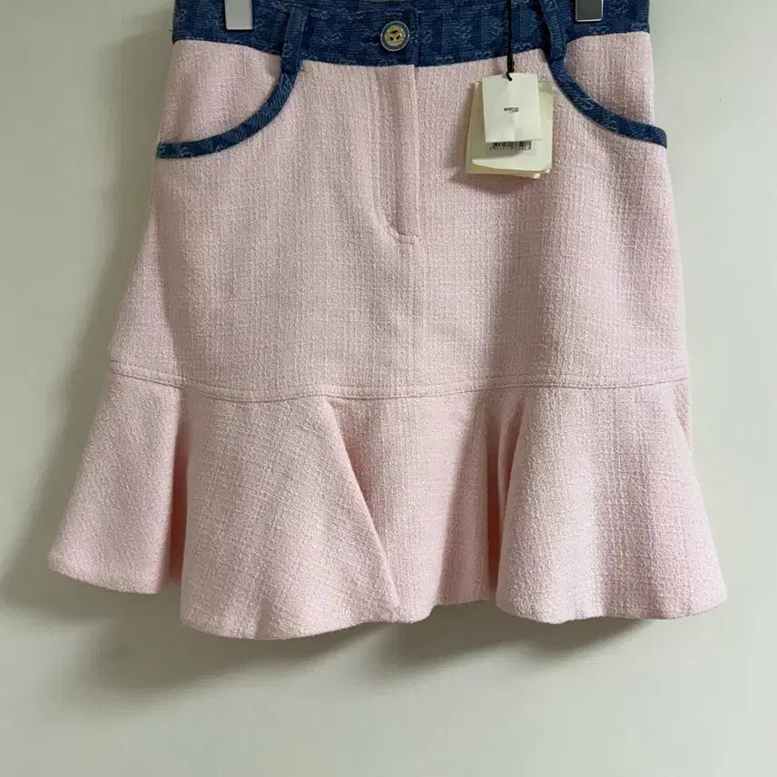 [BUNJANG] Sandro Tweed Denim Skirt / 정품)산드로 트위드 데님 스커트36