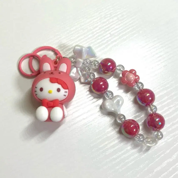 [BUNJANG] Hello Kitty Ribbon Strap Keyring / 헬로키티 리본 스트랩 키링