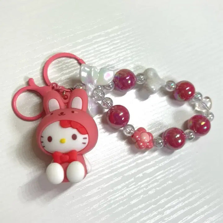 [BUNJANG] Hello Kitty Ribbon Strap Keyring / 헬로키티 리본 스트랩 키링