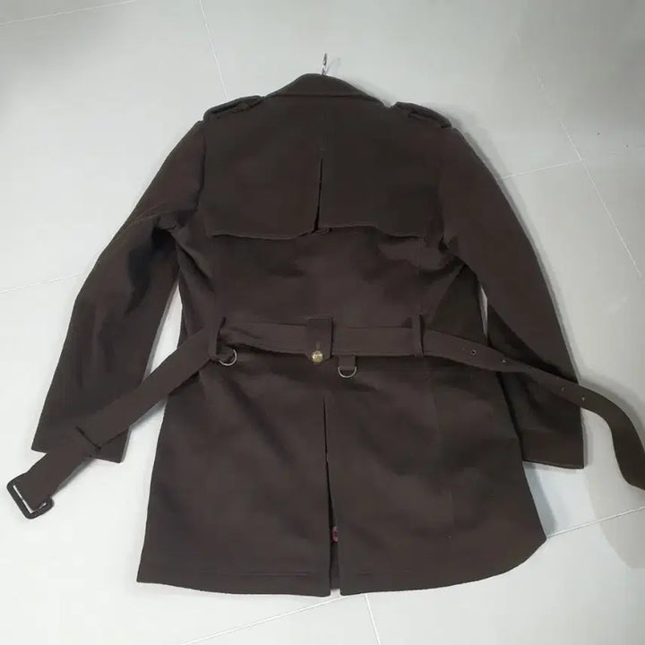 [BUNJANG] Zike Fahrenheit Double Breasted Belt Coat Brown / 지크 파렌하이트 더블 브레스트 벨트 코트 브라운