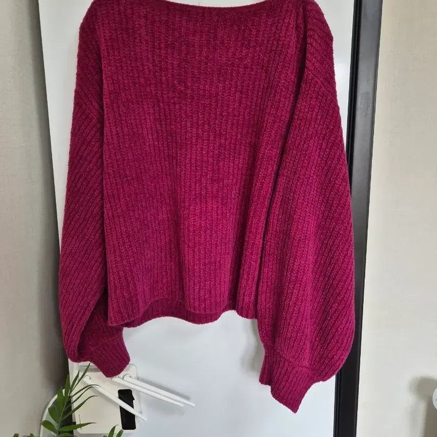 [BUNJANG] Pink Loose Fit Knit Sweater / 핑크색 루즈핏 니트 스웨터