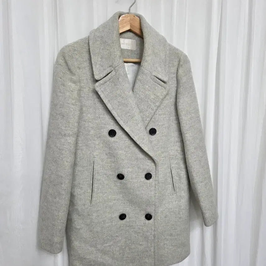 [BUNJANG] ENC Double Button Wool Coat / 66 이앤씨 enc 더블 버튼 모직 여성 코트 여자 캐주얼 패션 빈티지