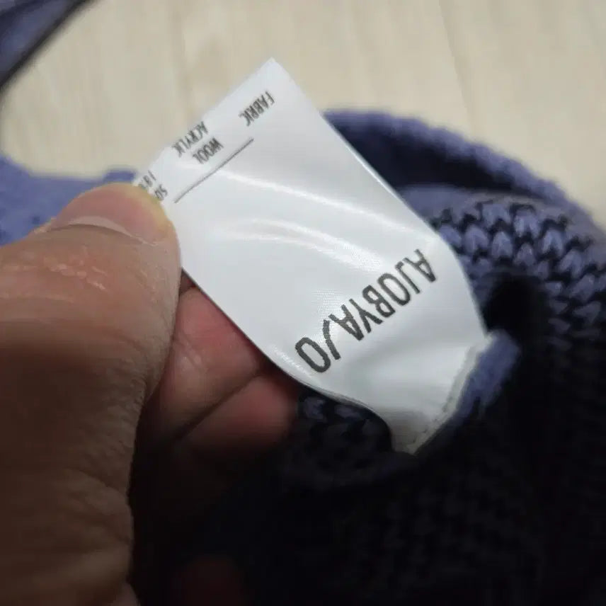 [BUNJANG] AJOBYAJO Purple Lettering Knit Sweater / AJOBYAJO 아조바이아조 퍼플 레터링 니트 스웨터