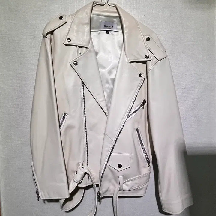 [BUNJANG] Selectism Lambskin White Jacket / 양가죽 자켓 화이트
