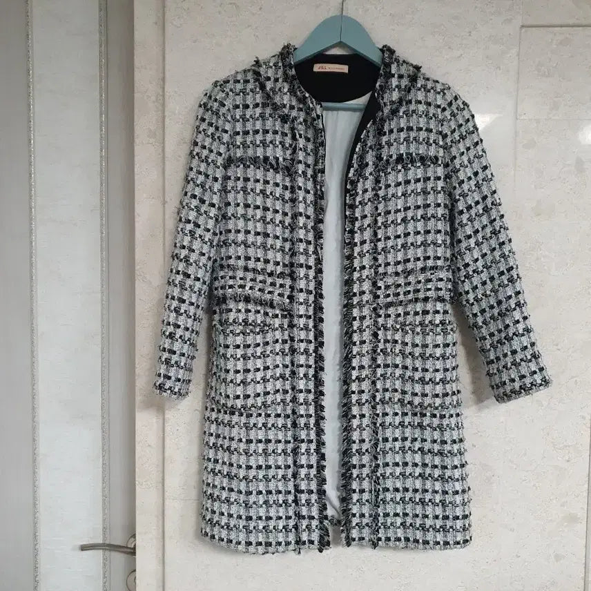 [BUNJANG] Jill Stuart Tweed Long Coat / 질바이질스튜어트 트위드 롱 코트