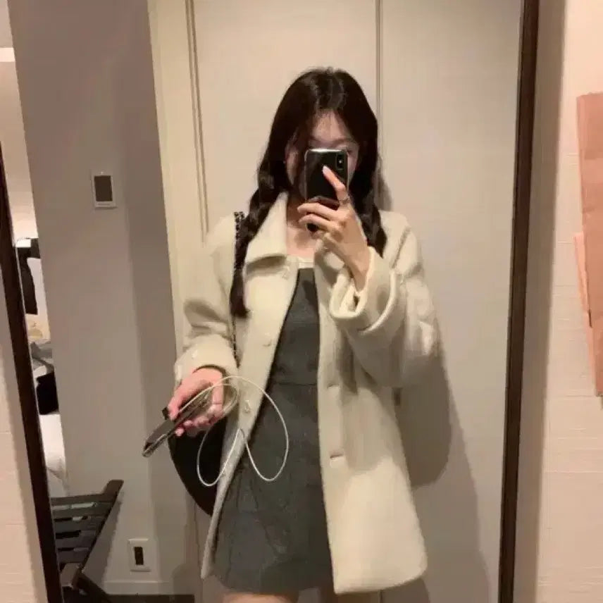 [BUNJANG] Ont Alpaca Half Coat / 온트 알파카 하프코트