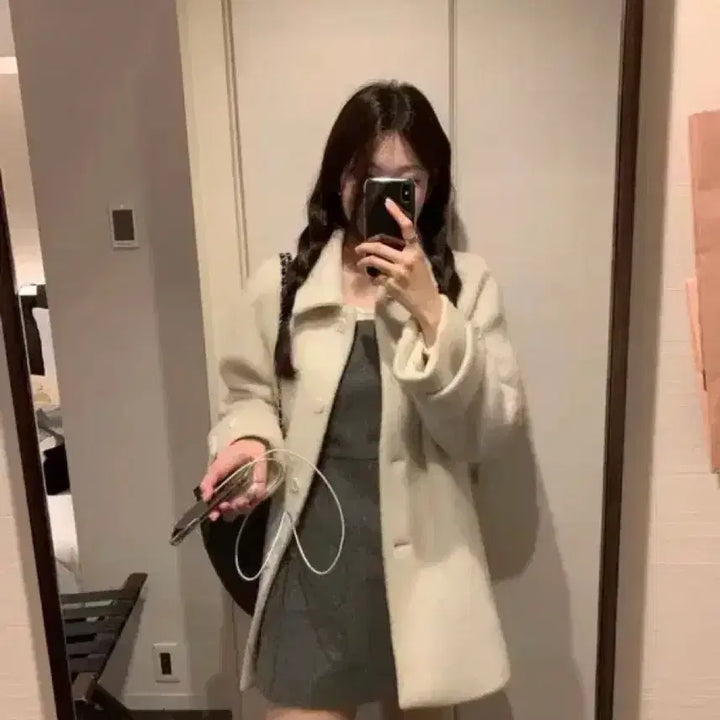 [BUNJANG] Ont Alpaca Half Coat / 온트 알파카 하프코트