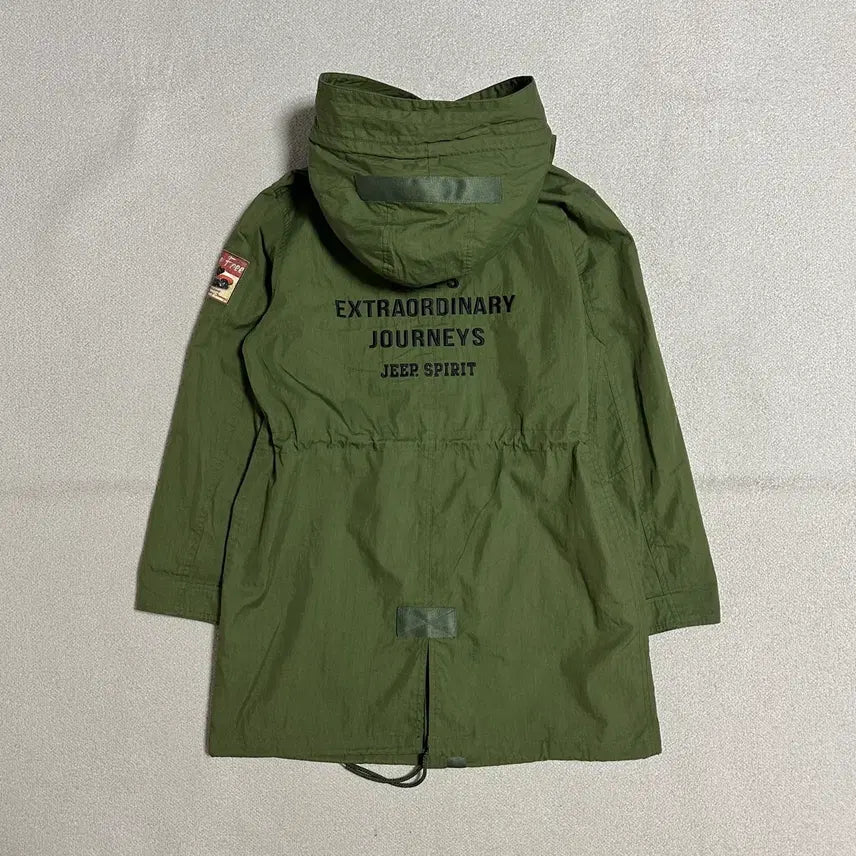 [SOLD OUT] 지프 스피릿 홑겹 넓은 날개 후드 롱 야상