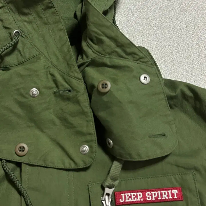 [SOLD OUT] 지프 스피릿 홑겹 넓은 날개 후드 롱 야상