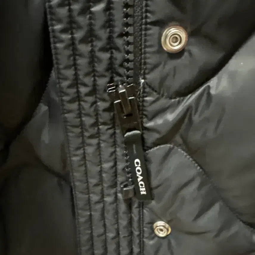 [BUNJANG] Coach Belted Long Down Padded Coat / 코치 블랙 벨티드 여성 롱패딩