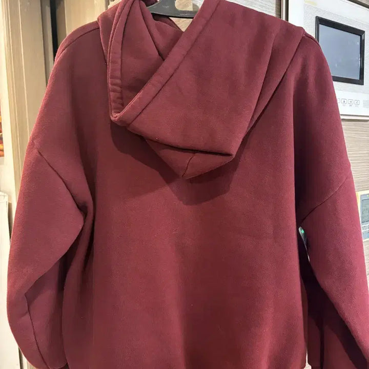 [BUNJANG] Sorano Hooded Sweatshirt Burgundy / 소라노 후드티