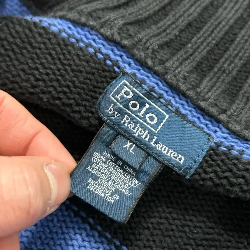 [SOLD OUT] 폴로 랄프로렌 스트라이프 하프집업 니트